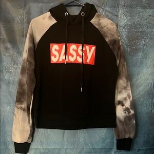 Rue21 Black and Gray Sassy Hoodie
